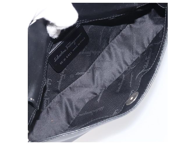Salvatore Ferragamo Gancini Leather Negro - vista 5