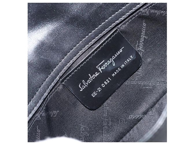 Salvatore Ferragamo Gancini Leather Negro - vista 6