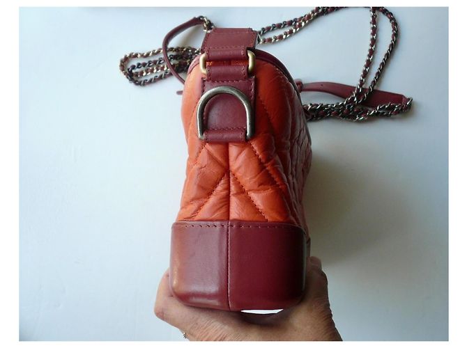 CHANEL Bolso Gabrielle piel de becerro naranja - vista 14