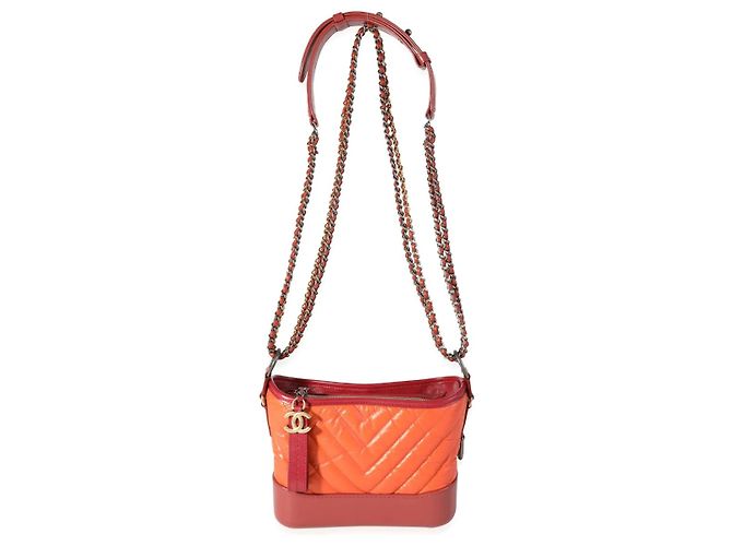CHANEL Bolso Gabrielle piel de becerro naranja - vista 17
