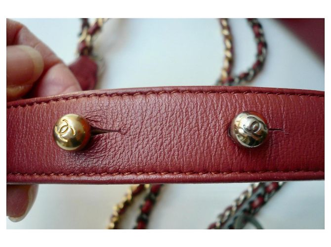 CHANEL Bolso Gabrielle piel de becerro naranja - vista 5