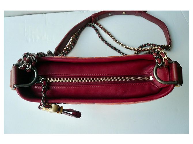 CHANEL Bolso Gabrielle piel de becerro naranja - vista 8