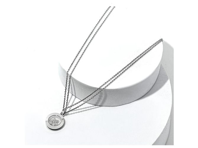 Chopard Happy Diamonds Collier Flocon de Neige Or Blanc 750/18K Full Set - vue 2
