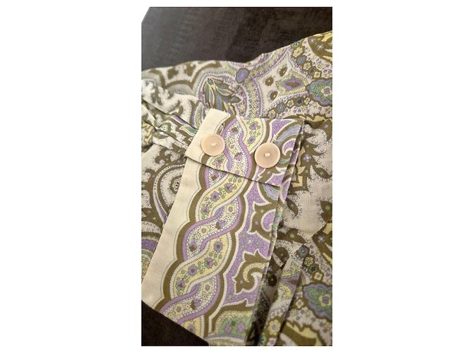 Sandro Abito lungo stampa paisley Bianco Beige Verde Porpora - vista 19