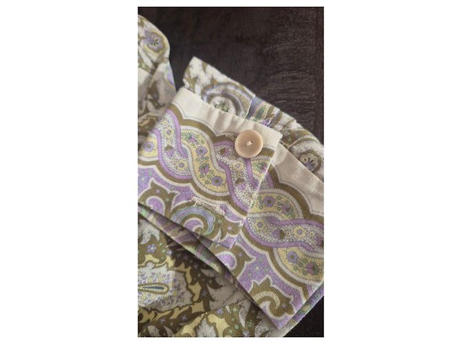 Sandro Abito lungo stampa paisley Bianco Beige Verde Porpora - vista 20