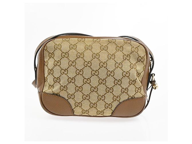 Gucci Bree Disco GG Canvas with Leather Mini Marrone - vista 2