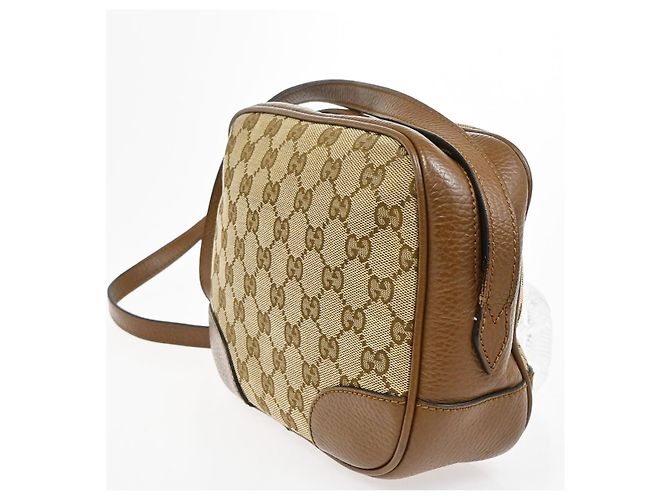 Gucci Bree Disco GG Canvas with Leather Mini Marrone - vista 3
