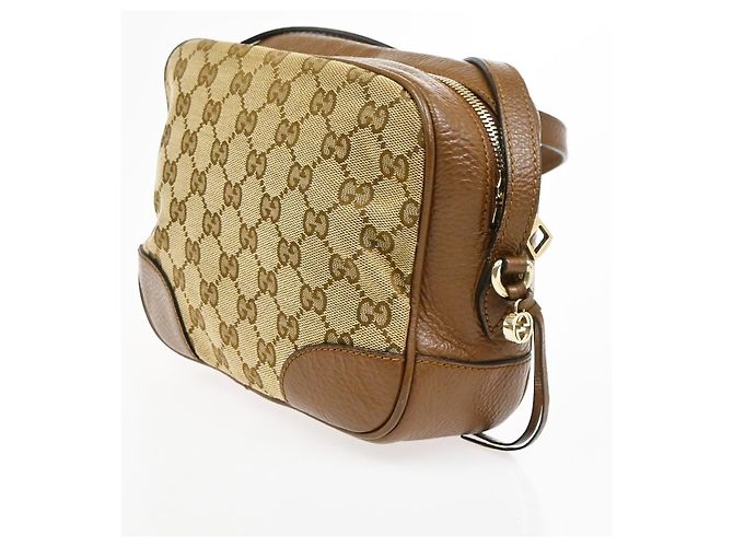 Gucci Bree Disco GG Canvas with Leather Mini Marrone - vista 4