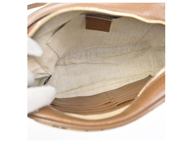 Gucci Bree Disco GG Canvas with Leather Mini Marrone - vista 5
