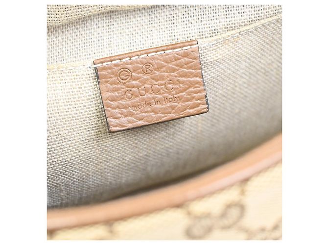 Gucci Bree Disco GG Canvas with Leather Mini Marrone - vista 6