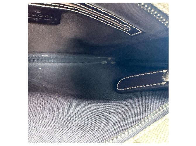 Borsa Messenger Gucci con chiusura a zip in tela GG e pelle Medium Nero - vista 5