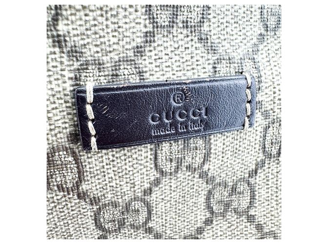Borsa Messenger Gucci con chiusura a zip in tela GG e pelle Medium Nero - vista 6