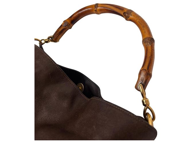 Bolsa Hobo Gucci Bamboo de couro castanho Marrom - vista 2
