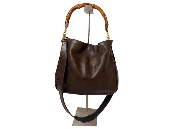 Bolsa Hobo Gucci Bamboo de couro castanho Marrom - vista 4