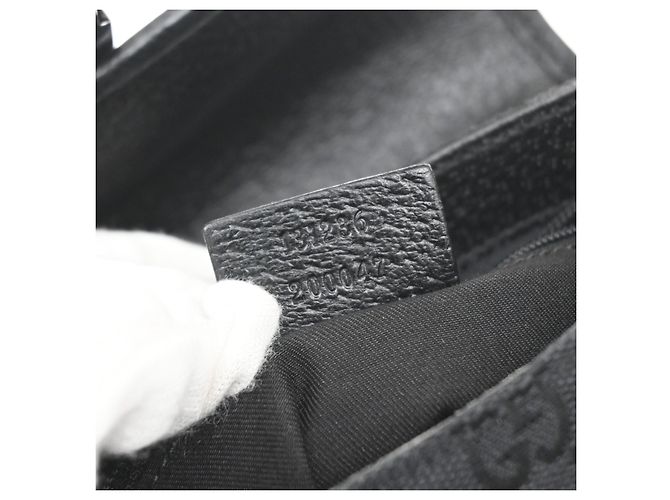 Ceinture Gucci boucle GG Canvas et cuir Small Noir - vue 7