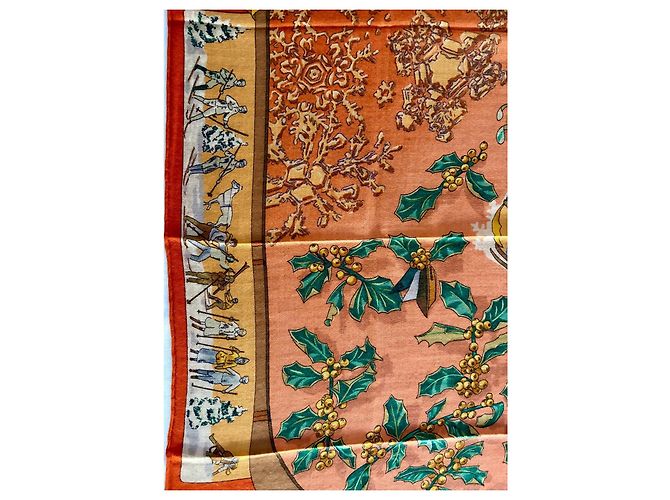 Hermès Pañuelo Neige d'Antan de Cachemira y Seda 90cm Multicolor - vista 2