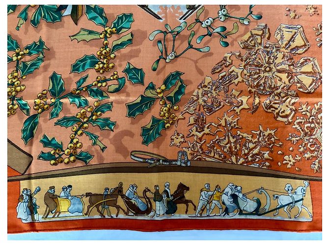 Hermès Pañuelo Neige d'Antan de Cachemira y Seda 90cm Multicolor - vista 3