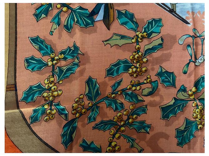 Hermès Pañuelo Neige d'Antan de Cachemira y Seda 90cm Multicolor - vista 8