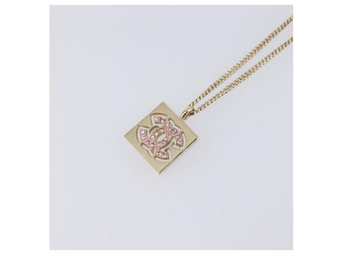 Pingente Chanel Square CC em metal Dourado - vista 4