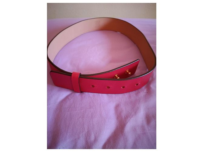 Carolina Herrera Red Leather Logo Belt - view 15