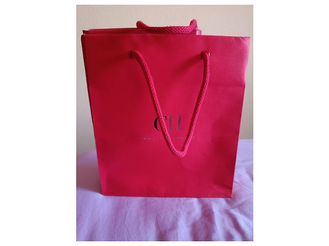 Carolina Herrera Red Leather Logo Belt - view 2