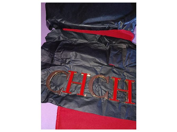 Carolina Herrera Red Leather Logo Belt - view 9