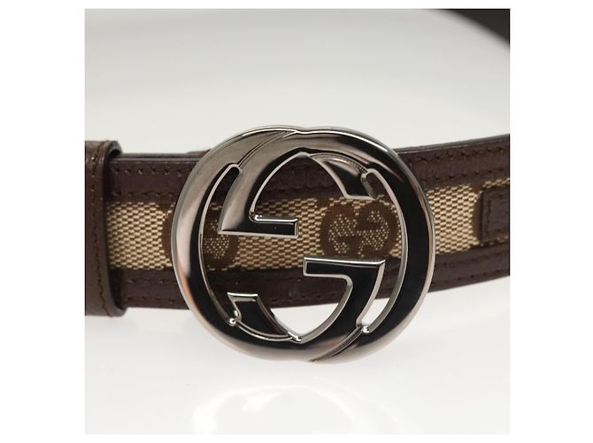 Gucci Interlocking G Gürtel GG Canvas Wide Beige - Ansicht 5