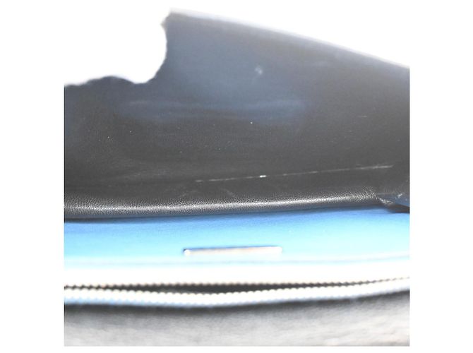 Prada Convertible Sound Top Handle Saffiano Leather Medium Blue - view 5