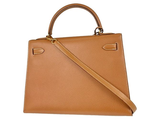 Hermès Hermes Kelly Brown Ardennes com Gold Hardware 32 Marrom - vista 2
