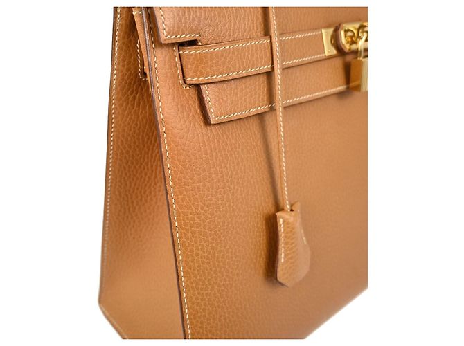 Hermès Hermes Kelly Brown Ardennes com Gold Hardware 32 Marrom - vista 3