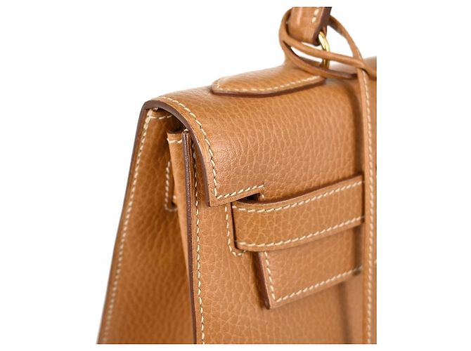 Hermès Hermes Kelly Brown Ardennes com Gold Hardware 32 Marrom - vista 4