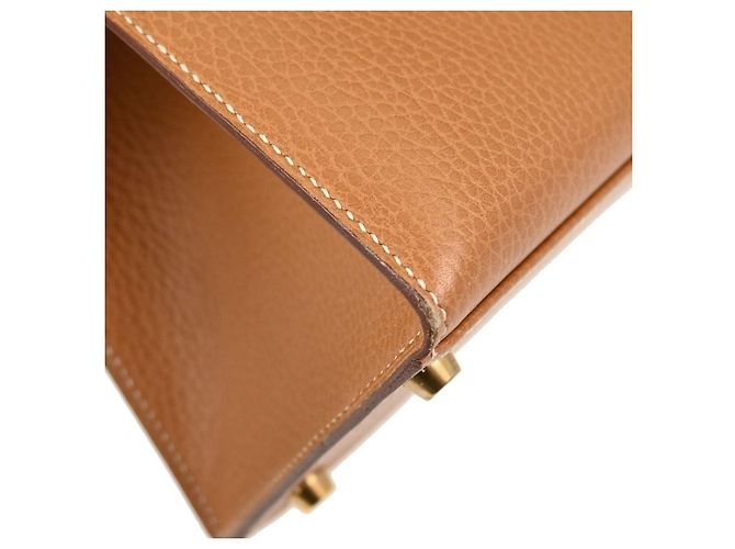 Hermès Hermes Kelly Brown Ardennes com Gold Hardware 32 Marrom - vista 5