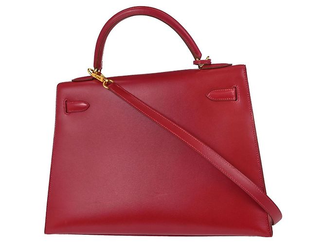 Hermès Hermes Kelly Red Box Calf with Gold Hardware 32 Rouge - vue 2