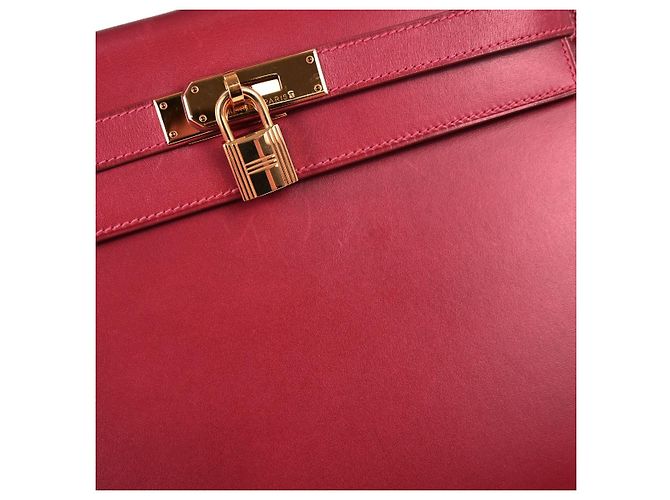 Hermès Hermes Kelly Red Box Calf with Gold Hardware 32 Rouge - vue 3