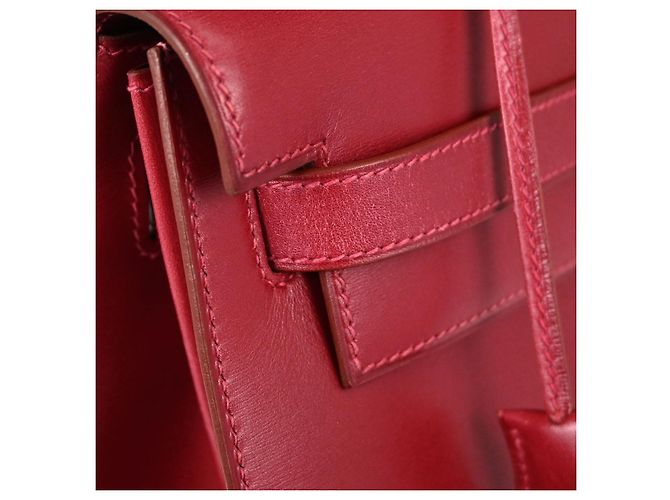 Hermès Hermes Kelly Red Box Calf with Gold Hardware 32 Rouge - vue 4