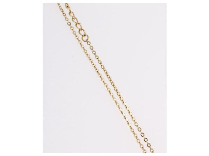 Christian Dior Logo Heart Pendant Metal Golden - view 7
