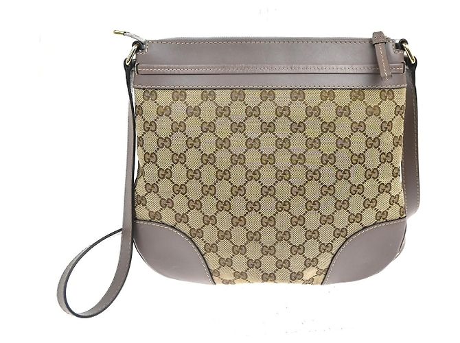 Gucci Mayfair Messenger GG Canvas and Leather Bege - vista 2