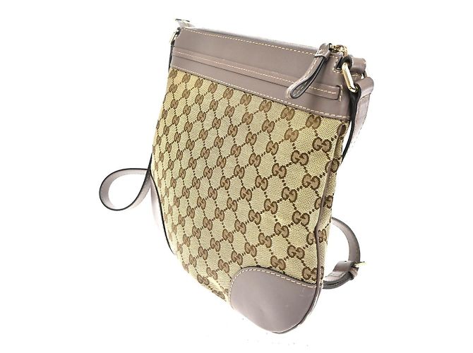 Gucci Mayfair Messenger GG Canvas and Leather Bege - vista 4