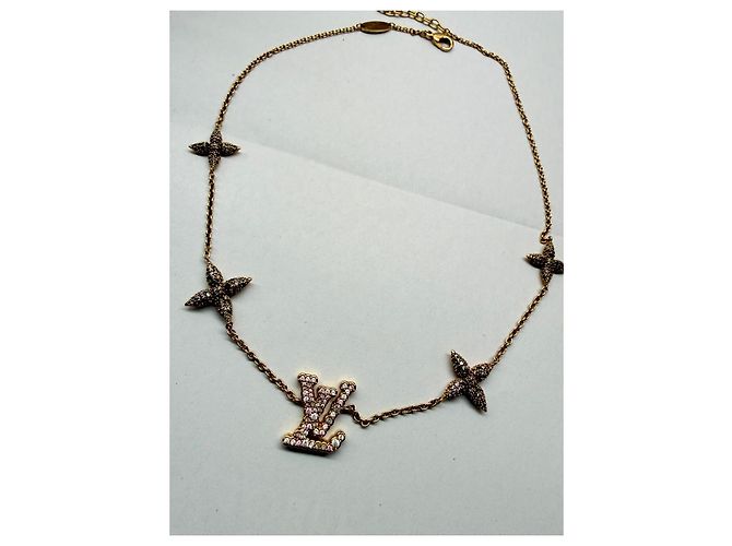Louis Vuitton LV & Fleurs Kristall Halskette Golden - Ansicht 7
