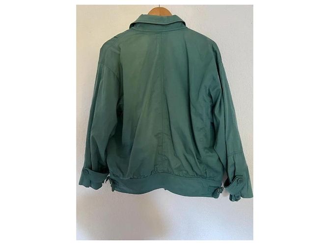 Chaqueta Burberry de algodón verde con logo ecuestre - vista 10