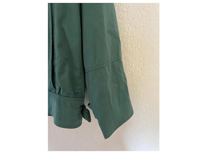 Chaqueta Burberry de algodón verde con logo ecuestre - vista 6