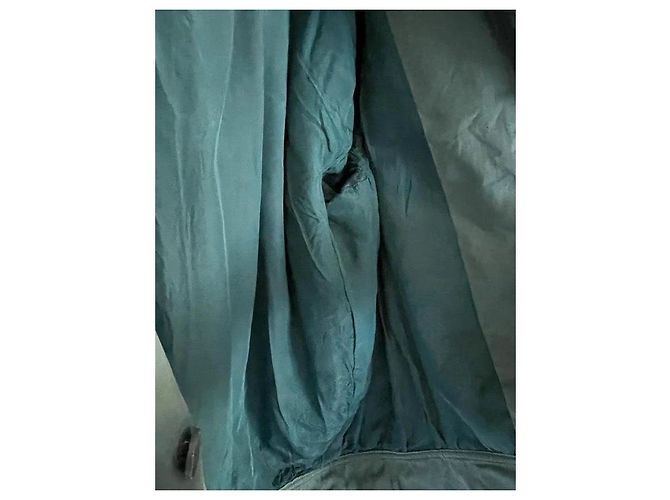 Chaqueta Burberry de algodón verde con logo ecuestre - vista 9