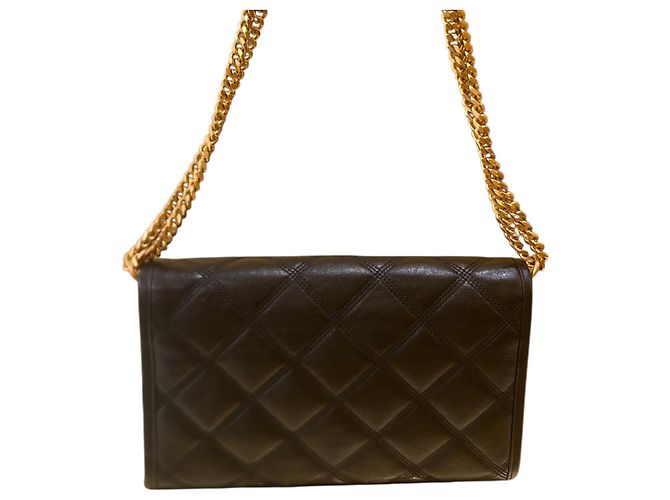 Autre Marque Saint Laurent Becky Chain Quilted Leather Negro - vista 2