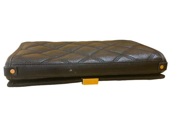 Autre Marque Saint Laurent Becky Chain Quilted Leather Negro - vista 3