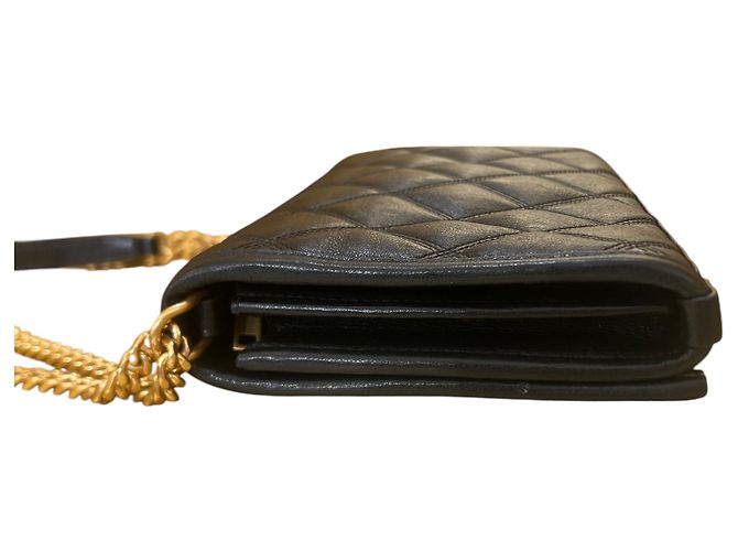 Autre Marque Saint Laurent Becky Chain Quilted Leather Negro - vista 4