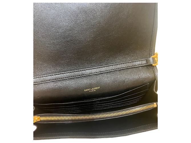 Autre Marque Saint Laurent Becky Chain Quilted Leather Negro - vista 6