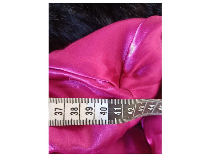 Autre Marque Abrigo de piel de conejo negro para mujer - vista 7