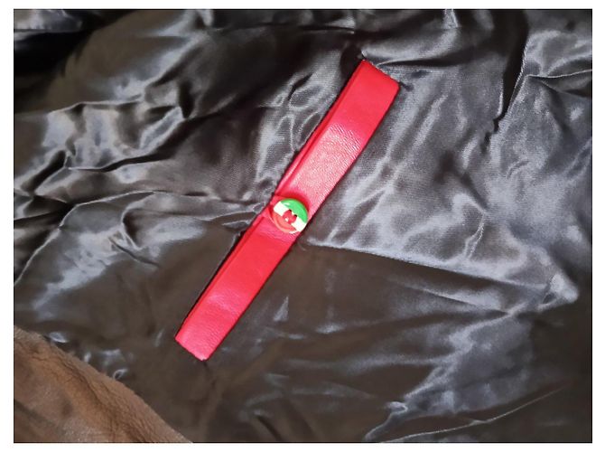 Autre Marque Vera Pelle Abrigo de cuero rojo Roja - vista 13