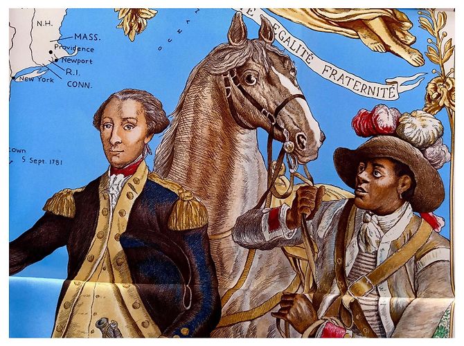 Hermès Carré in seta 90cm Le Marquis de Lafayette Oliver Kermit 2007 Multicolore - vista 6