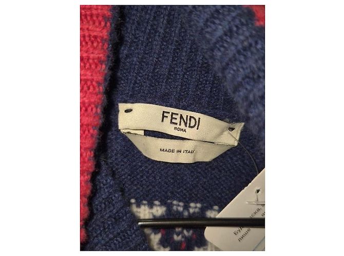 Fendi Rollkragenpullover aus Wolle und Kaschmir, weiß, NWOT Sz.40, gebraucht - Ansicht 6